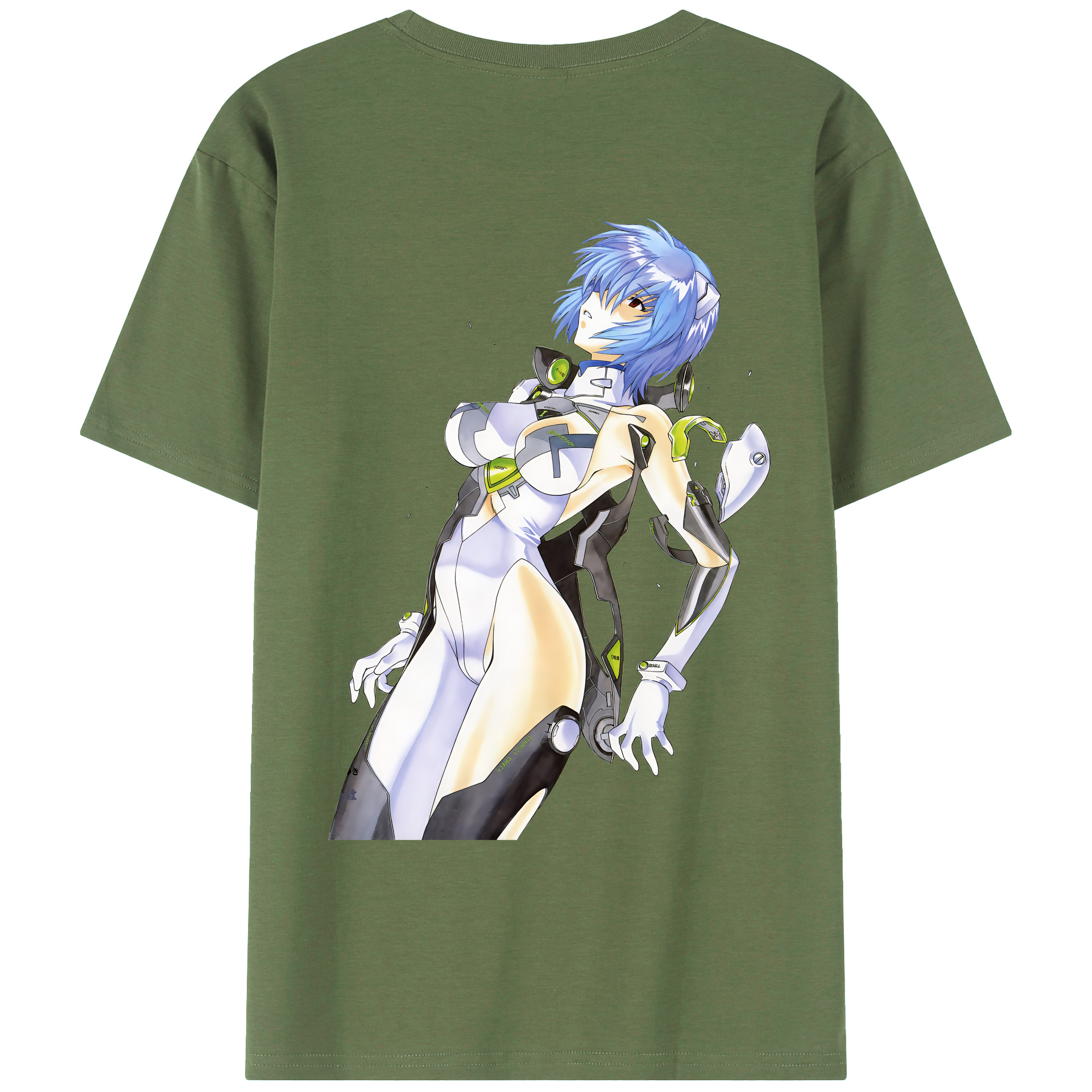 （画像用） EVA 新世紀エヴァンゲリオン 綿100％ メンズ半袖Tシャツ（バックプリント） 通気性